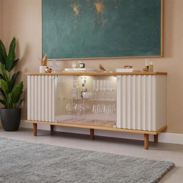 Imagem de Buffet Anfitrite 4 PT Nature e Off White - Mobly