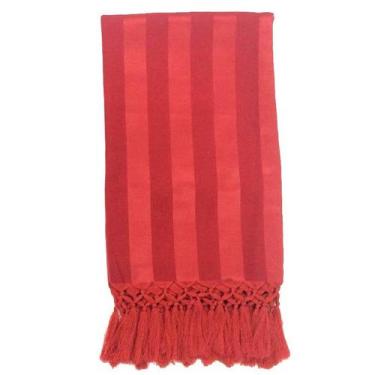 Imagem de Manta de Sofá Jacquard Vermelho 190x140 - Sua Casa Decor