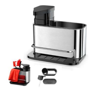 Imagem de Dispenser Organizador De Pia Com Suporte Para Esponja E Detergente Em 