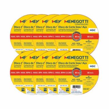 Imagem de Kit 10 Disco de Corte Inox 4.1/2(115mm)" MDC Menegotti
