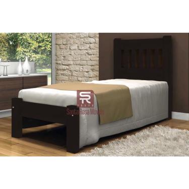 Imagem de Cama Solteirão (Solteiro Extra) Pérola de Madeira Maciça Angelim Pedra/Tauari