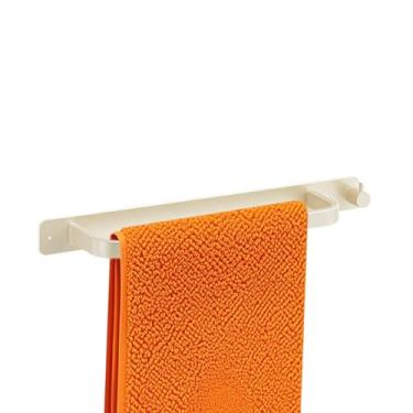 Imagem de JENHOME Barra de toalha resistente à ferrugem, suporte de toalha de mão branco de 40,6 cm, toalheiro para banheiro, suporte de toalha de parede de alumínio