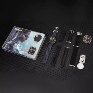 Imagem de Smartwatch Relógio Inteligente 5G Ultra 3 AI, 16GB, com Pulseiras de 49mm, Tela AMOLED, CHIP, Câmera, NFC, ChatGPT, GPS, Masculino, Multifuncional, Resistente à Água, Moderno (Prata)