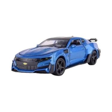 Imagem de Carro Em Miniatura De Liga Metálica Camaro Escala 1:32 Com Som, Luz E 
