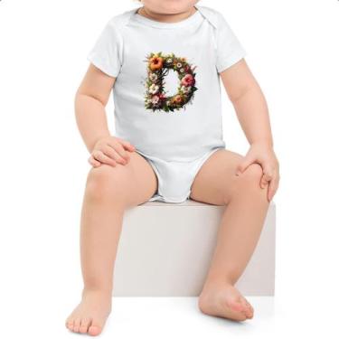 Imagem de Body infantil Alfabeto Floral Letra D - Alearts, M