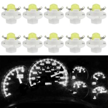 Imagem de GLOFE 10 peças T5 B8.4D 5050 lâmpada led instrumento medidor cluster velocímetro painel painel de lâmpadas LED kit de substituição para 2002 2003 2004 2005 2006 Ram 1500 2500 3500, luzes brancas B8.4D