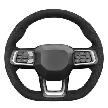 Imagem de MEWANT Capa de volante para Ford Mustang 2024 costurada à mão