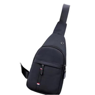 Imagem de Bolsa Mochila De Peito Tiracolo Pochete Bolsa Impermeável Transversal Masculina (Preto)