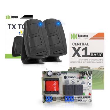 Imagem de Kit Central Placa Motor Comando X1 Controle 2 Portão Tx Top - Ipec