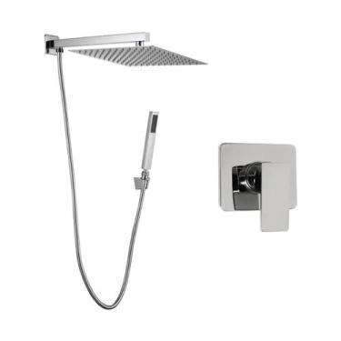 Imagem de Kit ducha desviador 30x30 metal cromado chuveirinho - MQC Imports