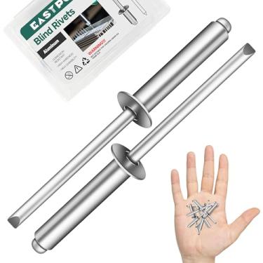 Imagem de EASTPUK 250 peças 5/81.3 cm x 3/10.2 cm alumínio cego Pro rebites, 4 x 20 mm pop rebites, cabo de alumínio e mandril de aço