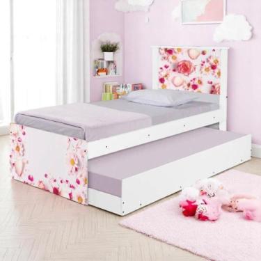 Imagem de Bi Cama Juvenil Zap com Cabeceira Rosas - Mais de Casa