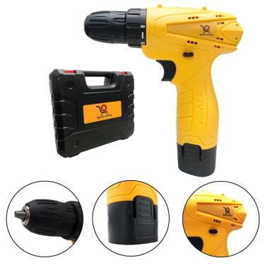 Imagem de Furadeira Parafusadeira 10mm 12V Sem Fio - Quick Store