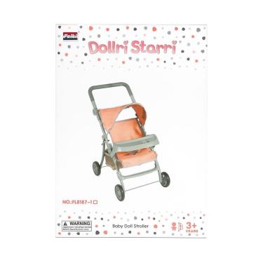 Imagem de Carrinho de Boneca Feili Dollri Starri Brinquedo Infantil Carrinho de bebê para Crianças - Modelo FL8187-1