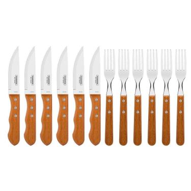 Imagem de Jogo Churrasco Inox 12 Peças Dynamic + 1 Faqueiro 30 Peças