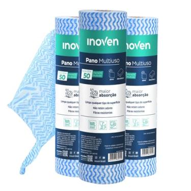 Imagem de Pano Multiuso Bobina Perfex Rolo Lavavel 28cm X 25m 3 Rolos - 150 Panos - Azul