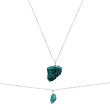 Imagem de Tornozeleira + colar pingente pedra natural Jadeita