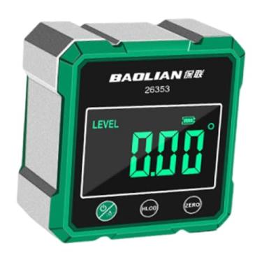 Imagem de Baoblaze Inclinômetro digital transferidor à prova d'água 4x90° medidor de ângulo digital de alto desempenho nível eletrônico para marcenaria, Adsorção de Metal de 2 Lados