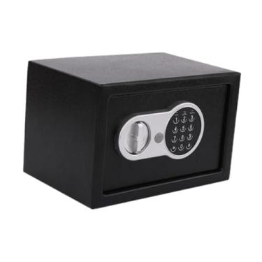 Imagem de UGPLM Caixa de segurança Mini caixa de segurança portátil com prateleira removível armário cofres de digital para hotel dinheiro joias
