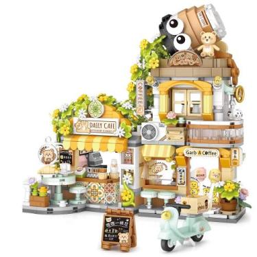 Imagem de Blocos de construção Toy MindBox City Cafe 1077 unidades para maiores 