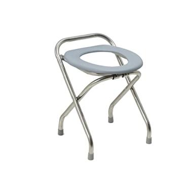 Imagem de Cadeira dobrável para campismo/duche, cômoda, dobrável, sanita, portátil, cabeceira, cadeira, vaso sanitário, cadeira, chuveiro, cadeira de banho para mulheres grávidas e deficientes, cadeira
