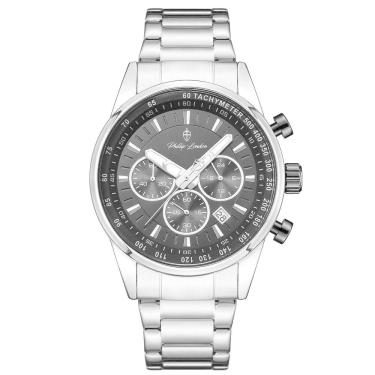 Imagem de Relógio Masculino Hazard Steel Silver Black 43mm