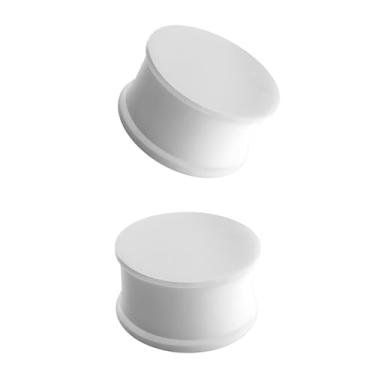 Imagem de XIMAX 2 peças de alargadores de orelha de silicone sólido tom de pele colorida alargadores de orelha expansores de pele com alargador duplo retentor de pele piercing para mulheres e homens 8G-1 e 1