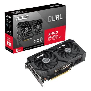 Imagem de Placa de Vídeo RX 7600 XT OC ASUS AMD Radeon Dual O16G, 16GB GDDR6 - 9