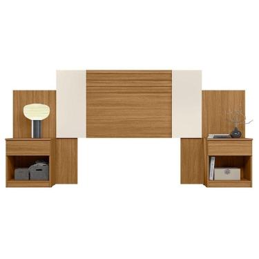 Imagem de Cabeceira Casal Araguaia Freijó Off White Flex - Moval