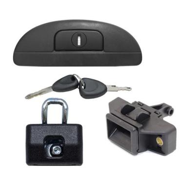 Imagem de Kit Batente Fechadura Maçaneta Botão Porta Malas Tampa Traseira Scenic