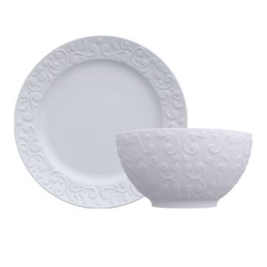 Imagem de Jogo 4 Bowls Tigela + 4 Sobremesa Tassel Porcelana Germer - Porcelanas