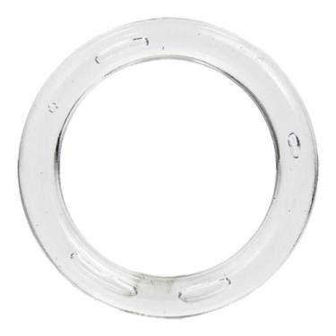 Imagem de Argola Plástica Grande 11,5cm Transparente Suporte Para Toalha 10 Unid