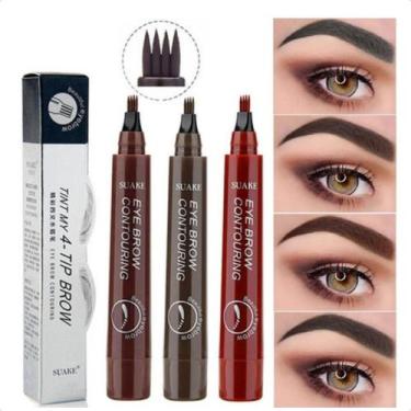 Imagem de Caneta Lapis Impermeável Sobrancelha Fio A Fio Preto - Eletrostock