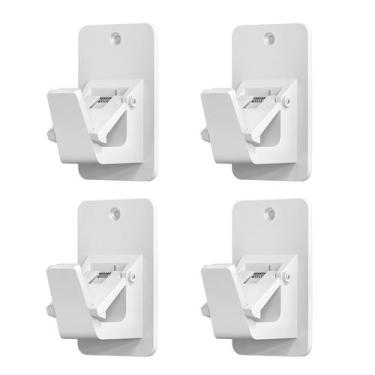 Imagem de Suportes de varões de cortina EKOTTOK Universal No Drill 4PC brancos
