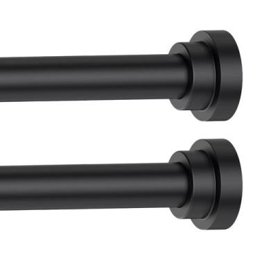 Imagem de Varetas de cortina Poskena Black 70-120 cm em aço inoxidável, pacote c