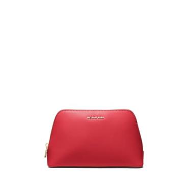 Imagem de Michael Kors Bolsa de viagem média Jet Set, ferragens douradas/couro Tenera/carmesim