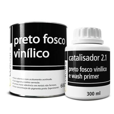 Imagem de Preto Fosco Vinilico Maxi Rubber 600ml Com Catalisador 300ml
