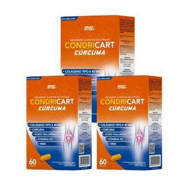 Imagem de Kit 3 Condricart 60 Cápsulas Colágeno Tipo II Vit D3 - Sidney Oliveira