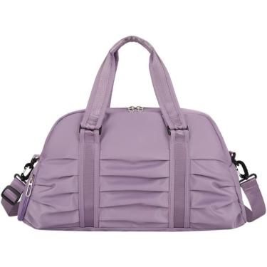 Imagem de Mochila De Viagem Bolsa Esportiva Bolsa De Ginástica Bolsa Feminina De Um Ombro Bolsa Treino Roxo