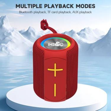Imagem de Alto-falante Bluetooth IMENSO Outdoor Portátil Vermelho Coral