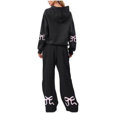 Imagem de Moletom feminino Outfit Livtany de 2 peças com capuz e mistura de algo