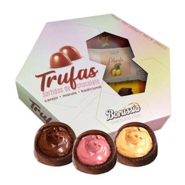 Imagem de Caixa Presente com Trufas de Chocolate 6 unds Borússia Chocolates