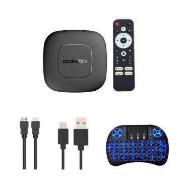 Imagem de Caixa De TV Inteligente Android 14 8K Quad-Core HD HDR10+ Com Suporte 