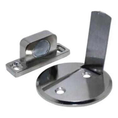 Imagem de 2X Trava Portaso Renna Magnetico Slim Aço Zamac Cromado