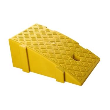 Imagem de oshhni Rampa de entrada de para automóveis, rampa de meio-fio, de acesso para carros, caminhonetes, motocicletas, calçada, de acesso para casa, resistente, Amarelo
