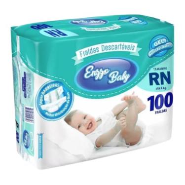 Imagem de Fralda Descartável Infantil Enzzo Baby Pacotão Diurna Noturna com Fita (RN)
