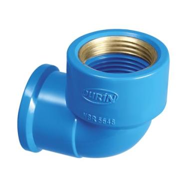 Imagem de Joelho Lr Azul Com Bucha De Latão Com Bitola 20mm X 1/2' Durín