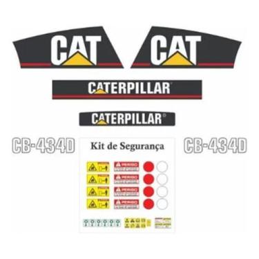 Imagem de Kit Adesivos Completo Caterpillar Cb434D Máquinas Pesadas - Spts