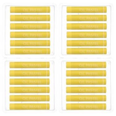 Imagem de PATIKIL Pastéis a óleo amarelo limão, 24 peças de giz de cera de óleo macio, pastéis cremosos, materiais de arte em bastão para pintura de arte, desenho, mistura de graffiti para iniciantes e artistas