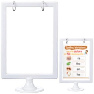 Imagem de Geelin Mini suporte de quadro de âncora de 15 x 20 cm, suporte de cartão de aprendizagem, âncora, exibição de cartão de dupla face, para guardar números do alfabeto, vocabulário, papel, organização